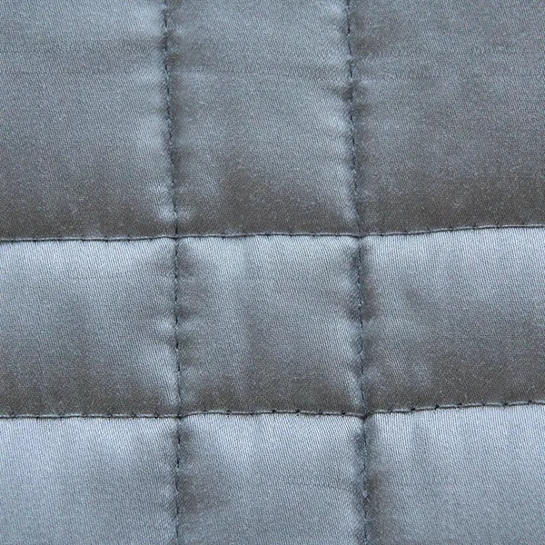 Grey Weighted Blanket - Solid Grid Design