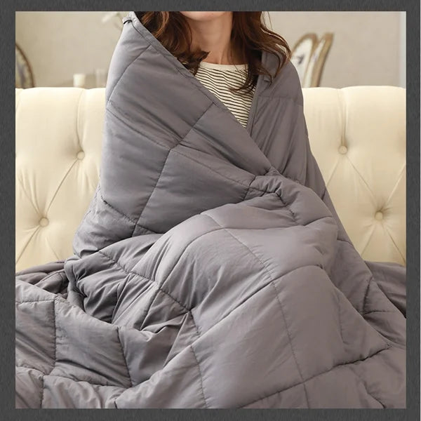 Gray Weighted Gravity Blanket - Calming Comfort for Better Sleep