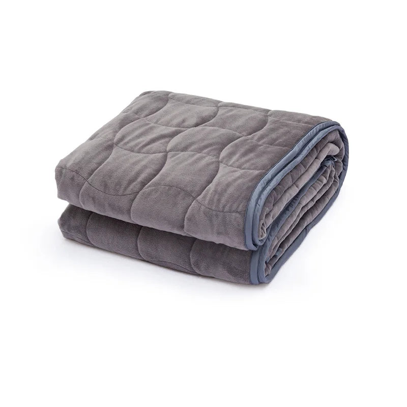 Plush Grey Fleece Weighted Blanket for Cozy Comfort