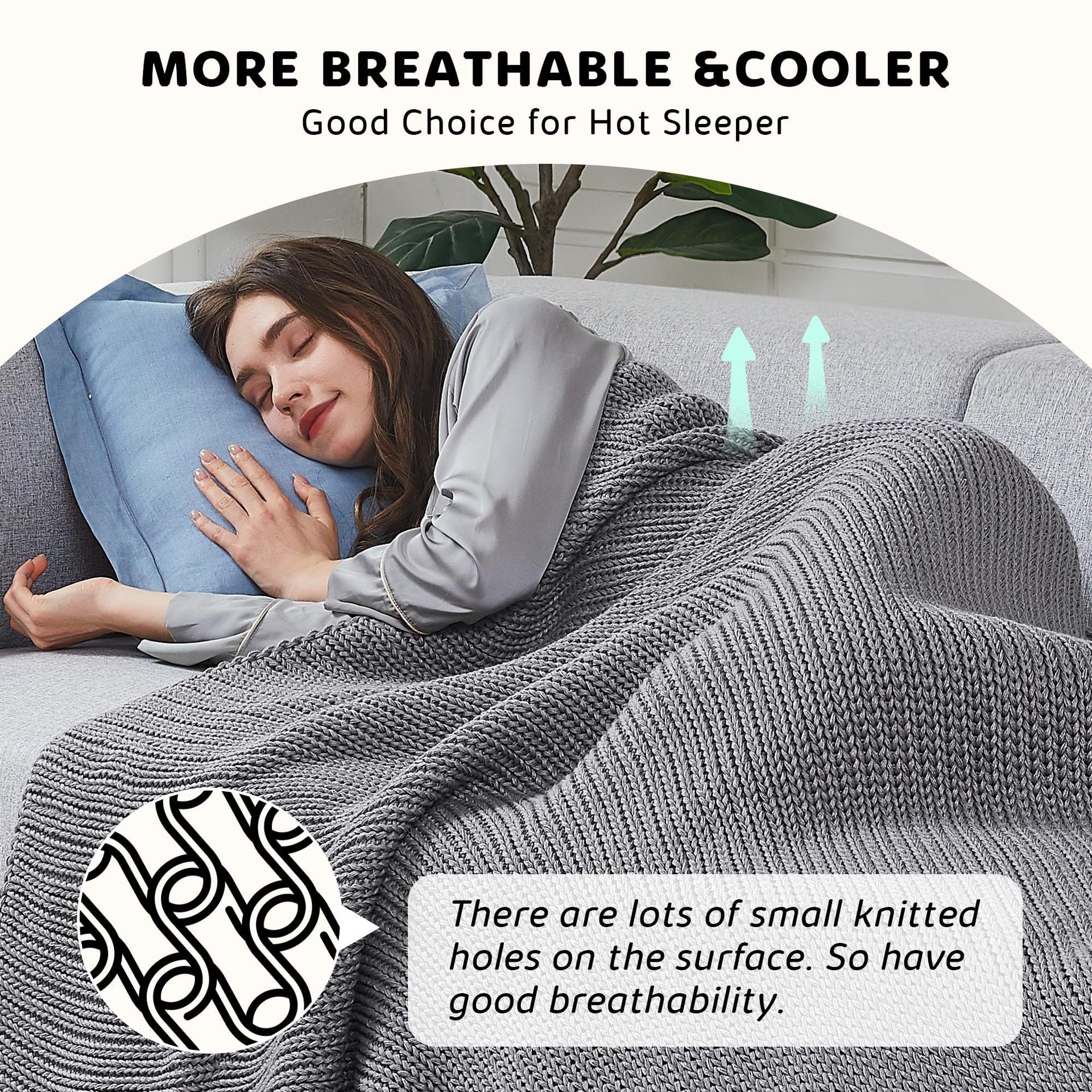 Weighted Blanket - Comfortable, Breathable Design for Stress Relief