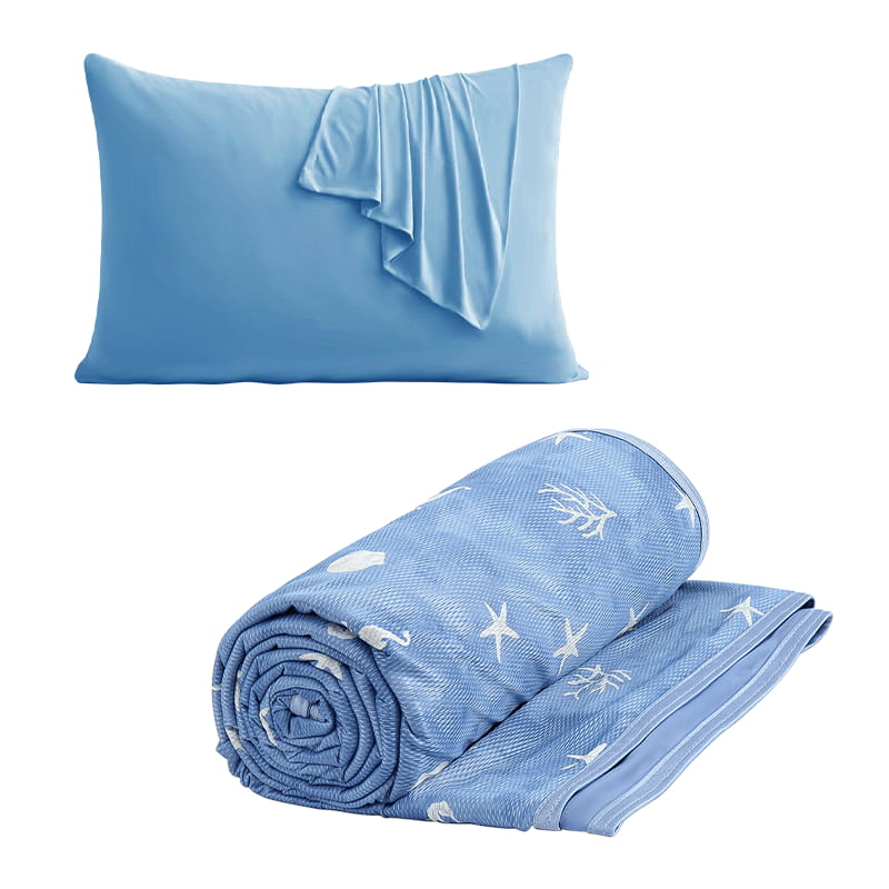 Coastal Cooling Blanket ＆ Pillowcase  Bundle
