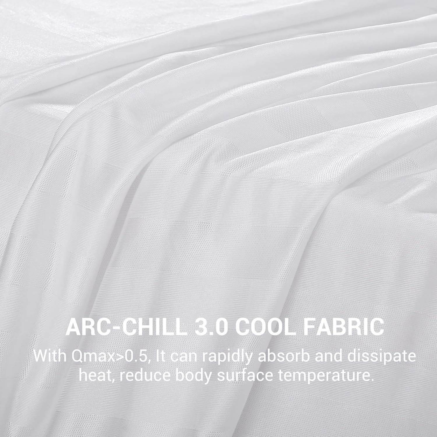 Twin Double Sided Summer Cooling Blankets Arc-Chill Extreme Qmax 0.5 - White Stripes