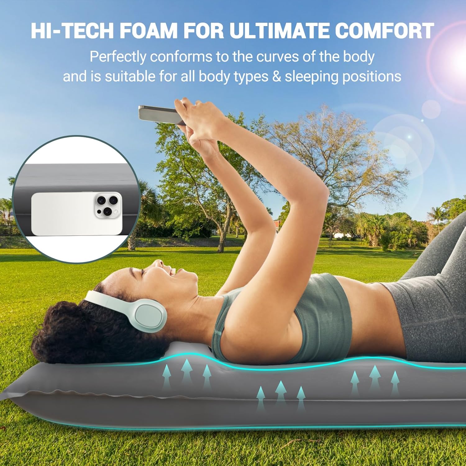 Elegear Ultra-Thick Self Inflating Memory Foam Camping Pad