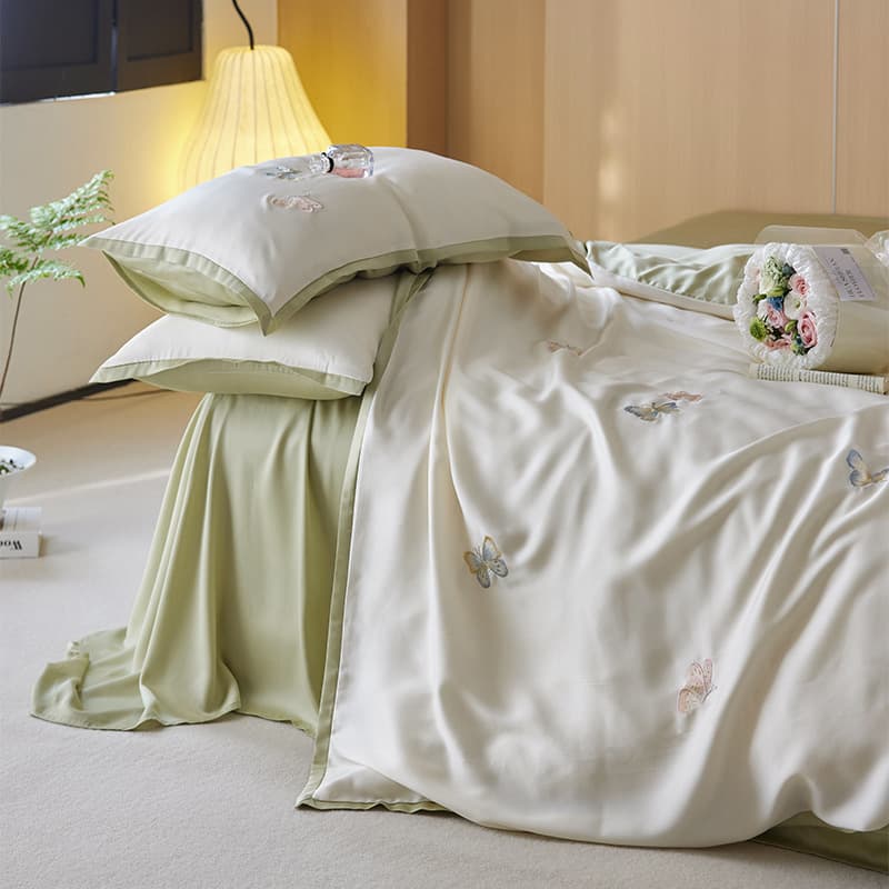 Tencel Embroidered Bedding Set,D025