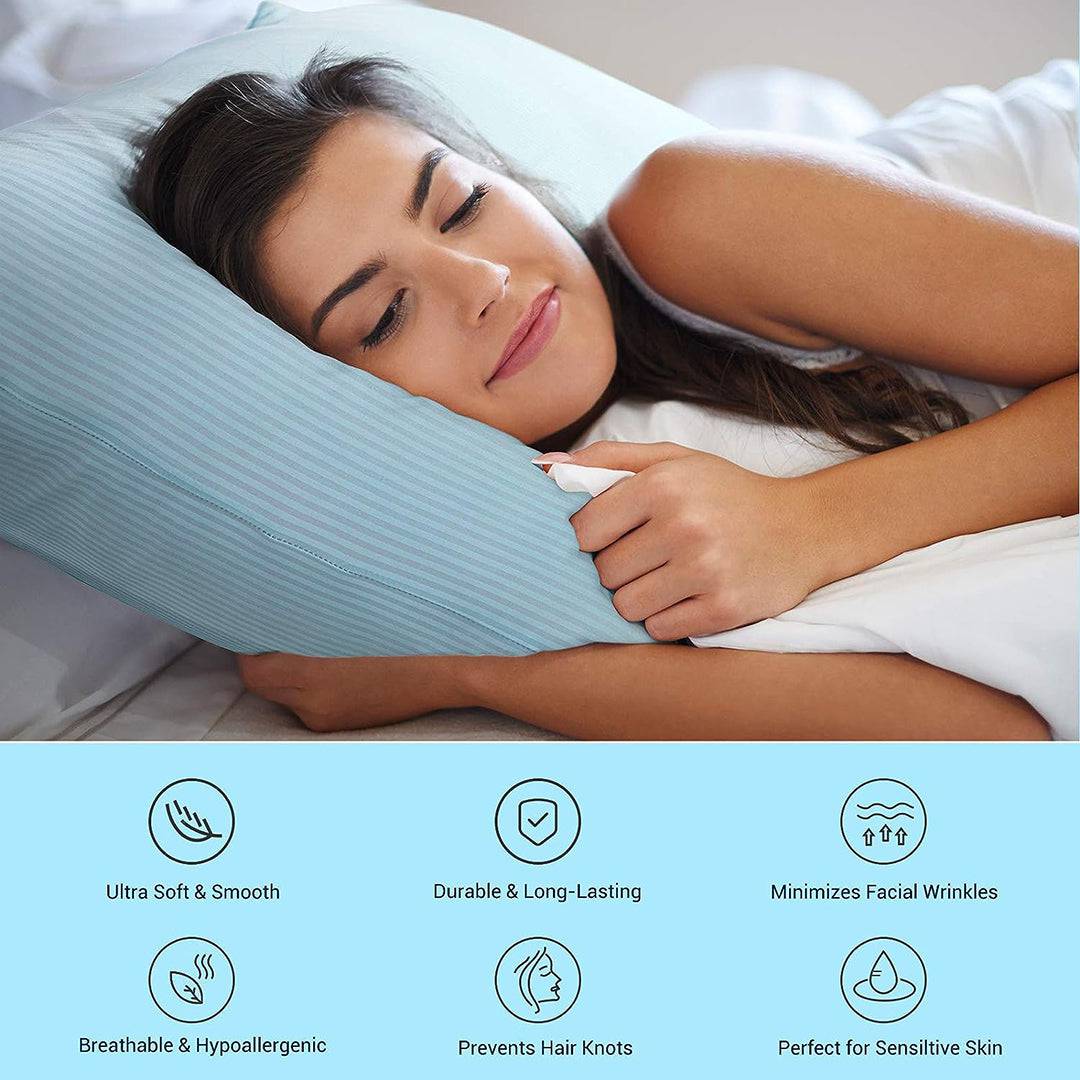 Premium Silky Super Cooling Stripe Pillowcases