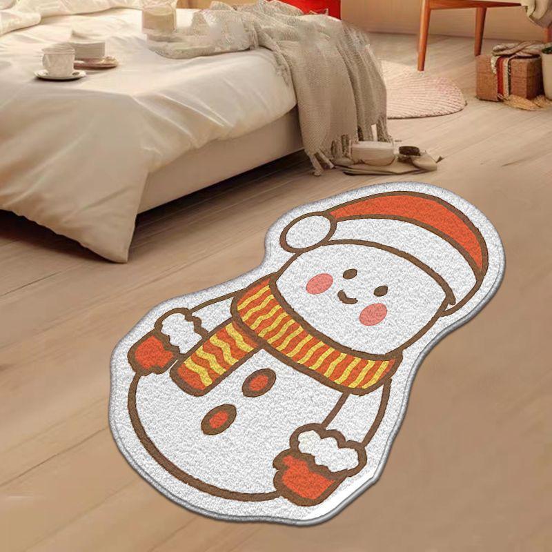 Christmas Floor Mat with Multiple Type Gingerbread Man Christmas Tree Santa Claus Gifts