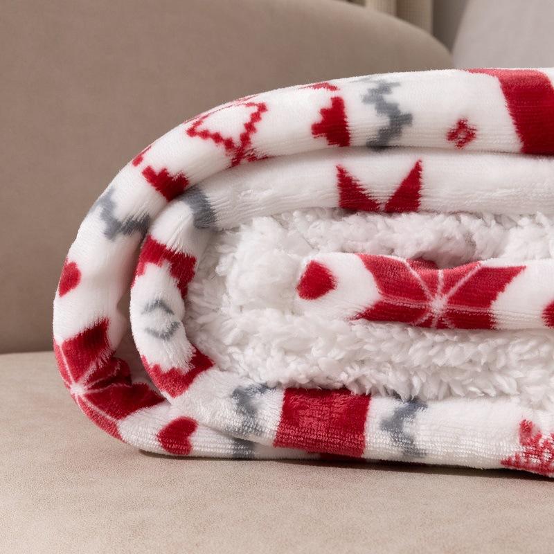 Double Layer Flannel Blanket Christmas Style