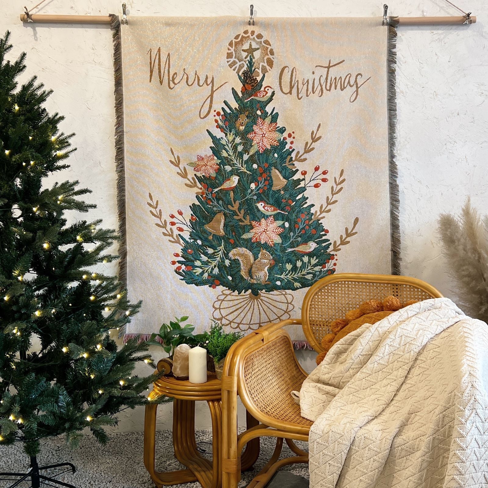 Sofa Blanket Camping Blanket Picnic Blanket Bohemian Christmas Tree Blanket