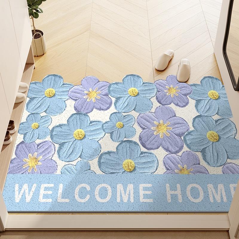 Elegear Anti-Slip Entry Mat Flower Entrance Door Floor Mat Household Door Rug