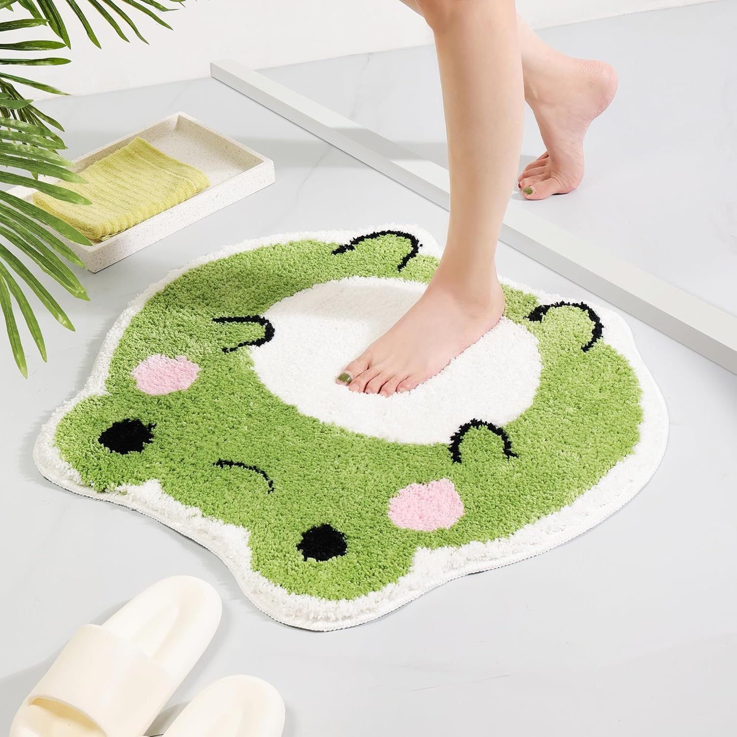 Small Frog Bathroom Absorbent Floor Mat Non-slip Carpet Bedroom Decorative Carpet