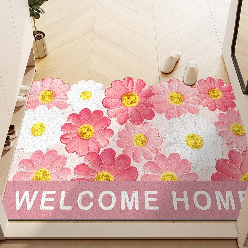 Elegear Anti-Slip Entry Mat Flower Entrance Door Floor Mat Household Door Rug