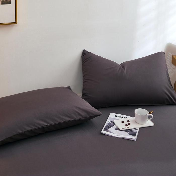 Solid Color Pillowcase Autumn and Winter Two Pieces