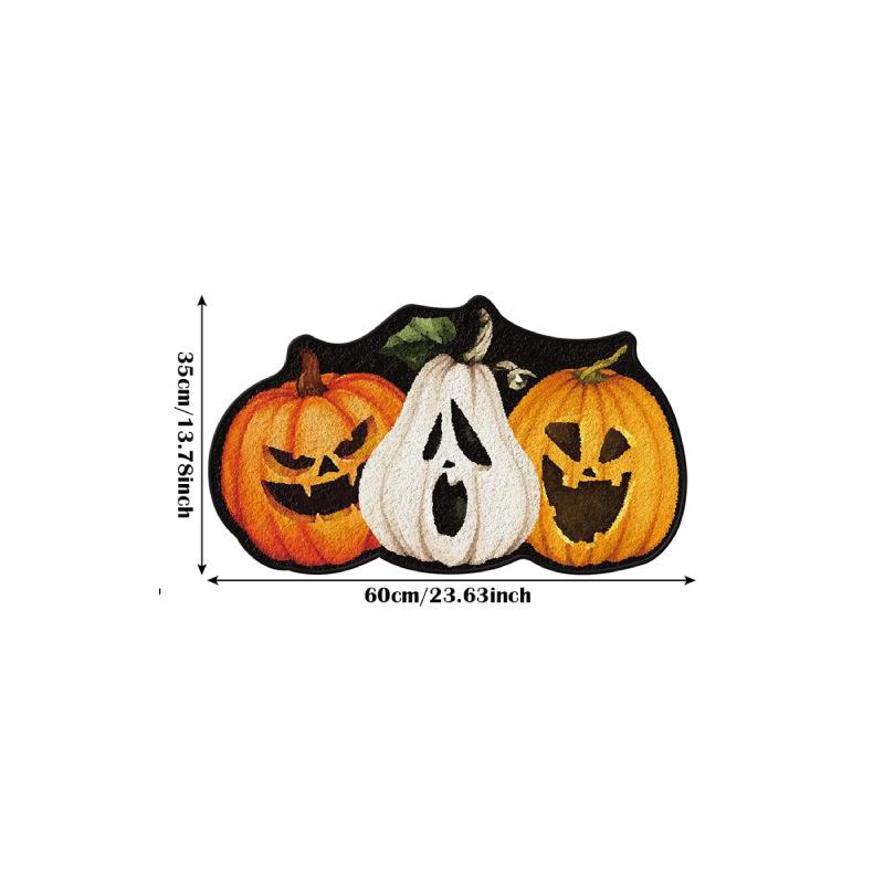 Halloween Carpet Ghost Door Mat Bathroom Water-absorbent Non-slip Rug Wear-resistant Foot Mat