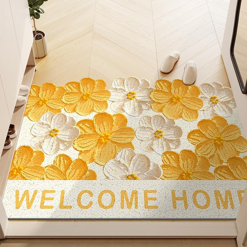 Elegear Anti-Slip Entry Mat Flower Entrance Door Floor Mat Household Door Rug