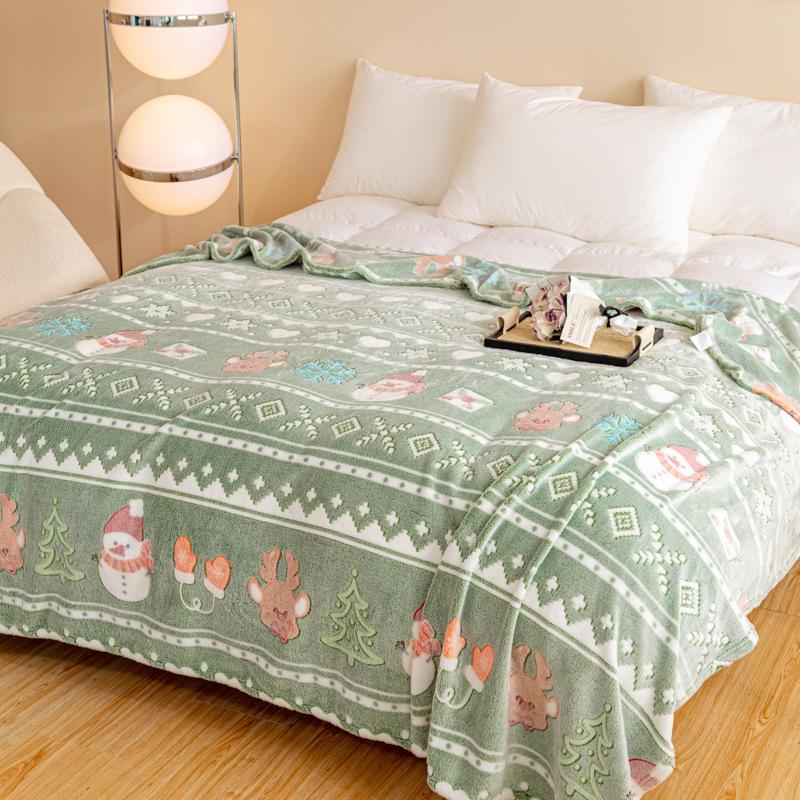 Snowflake Flannel Blanket Christmas Blanket Autumn And Winter Warm Flannel Nap Blanket