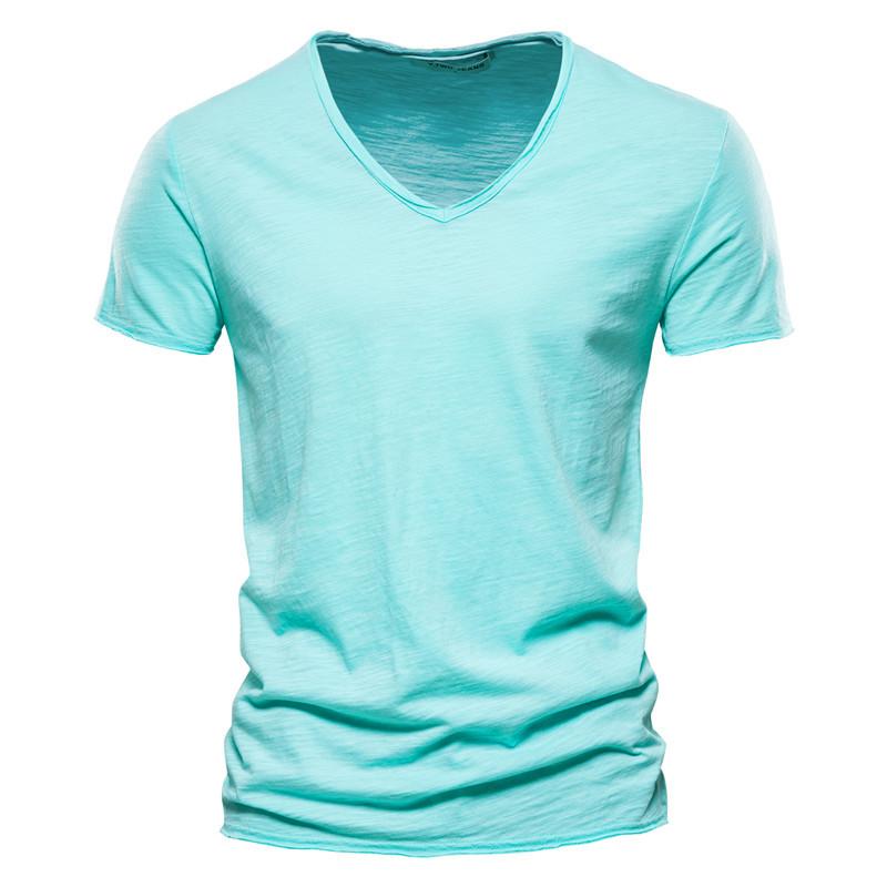 Elegear Summer Men 10 Solid Color Options Avaliable in 4 XL & 5XL V-neck