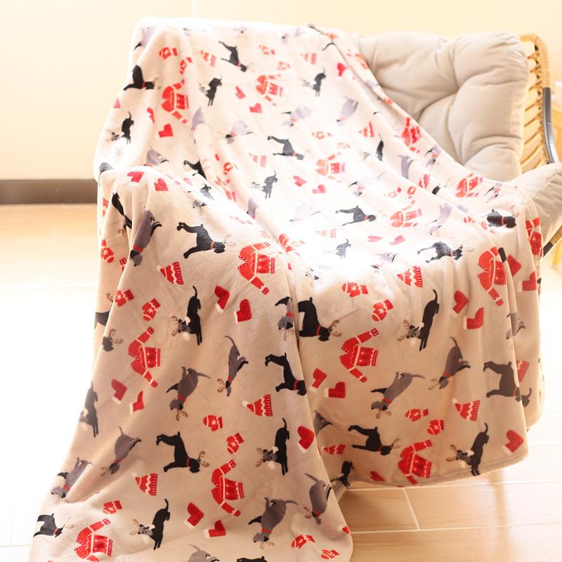 Christmas Blanket Cute Cat Flannel Blanket